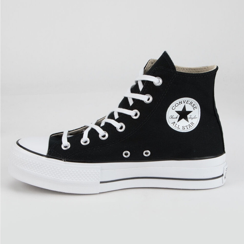 Converse black high top platform